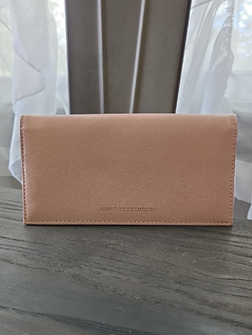 Aimee Kestenberg Dusty Rose Leather Clutch Wallet
